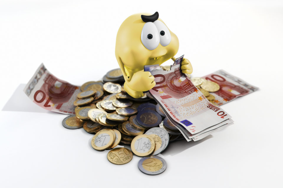 Geldfresser Gelb 1000