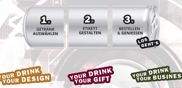 Apfelsaft, Hugo & mehr: Getränkedosen selbst gestalten