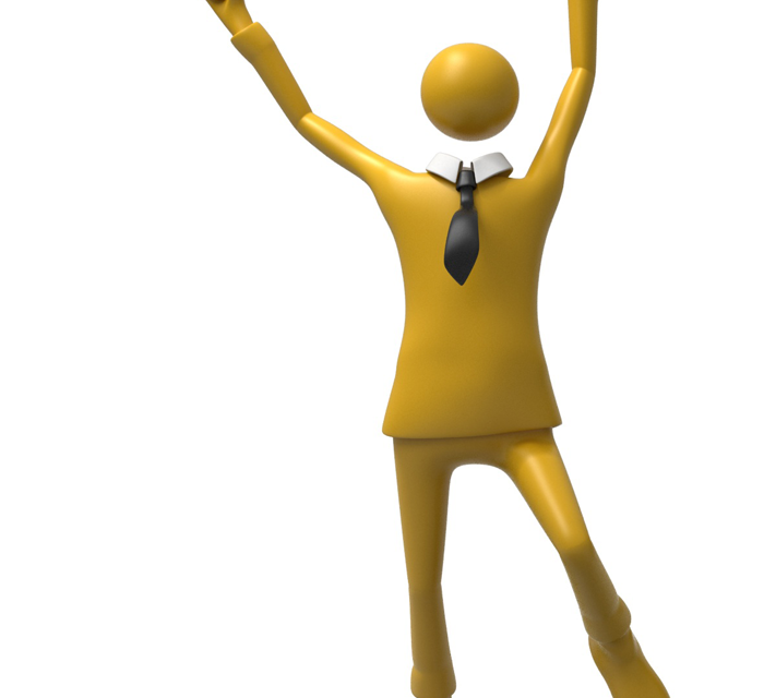 unternehmer streckt sich