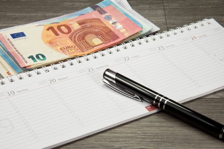 kalender stift und geld