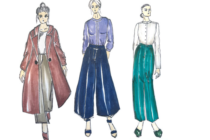 Das Bein kokett umhüllt